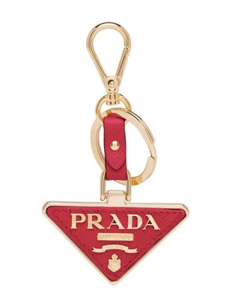 Prada Triangle Metal Keychain 